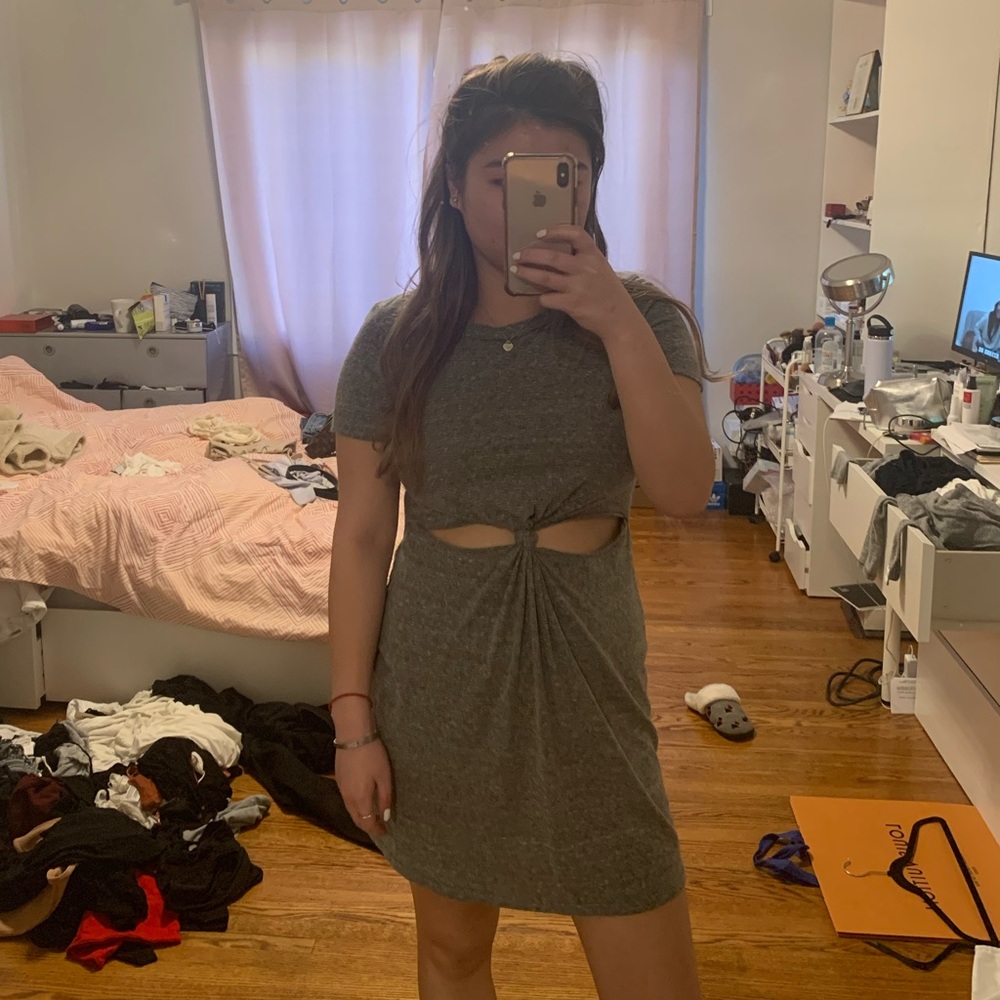 Grey cutout dress
